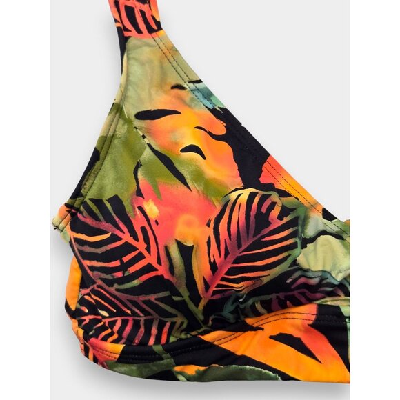 LAUREN RALPH LAUREN Midnight Tropical Surplice Underwire Padded Bikini Top 4 NWT - Picture 6 of 9